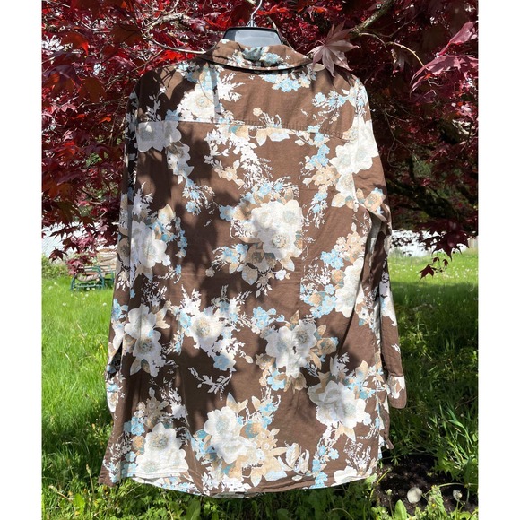 Emma James Long Tunic Shirt for Women, Size 16, Brown, Pre-owned - Picture 2 of 2